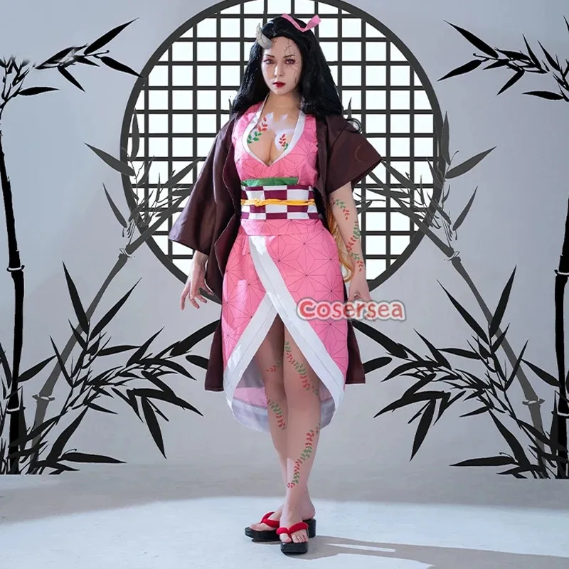 dd54Cosersea Cosplay Costume Demon Slaye Kimetsu no Yaiba Kamado Nezuko Women Kimono Halloween Cos Outfit Fullset
dd54Cosersea Cosplay Costume Demon Slaye Kimetsu no Yaiba Kamado Nezuko Women Kimono Halloween Cos Outfit Fullset