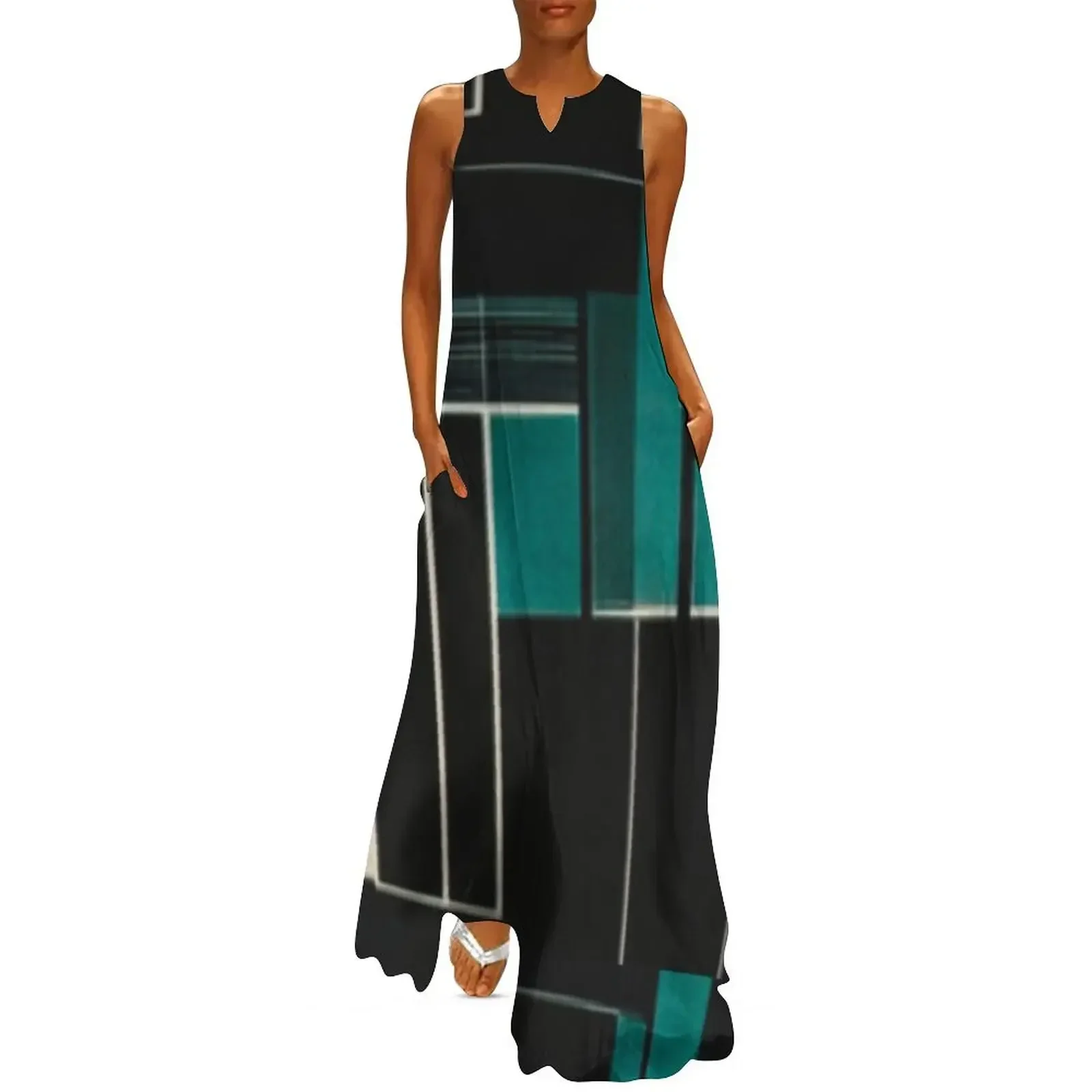 Mid Century Modern rectangles print Long Dress Woman clothing beach outfits for women Evening dresses Dress
Mid Century Modern rectangles print Long Dress Woman clothing beach outfits for women Evening dresses Dress