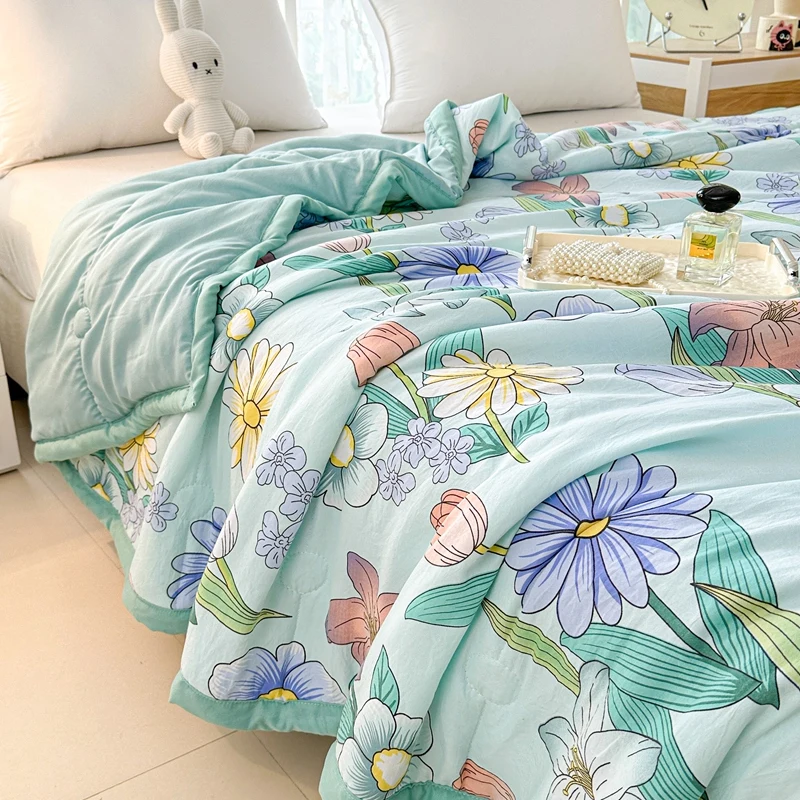 1pc 이불 for Summer Soft Quilted Comforter for Beds Single/Queen/King Size Flower Printed Summer Quilted for Double Bed 이불세트
1pc 이불 for Summer Soft Quilted Comforter for Beds Single/Queen/King Size Flower Printed Summer Quilted for Double Bed 이불세트