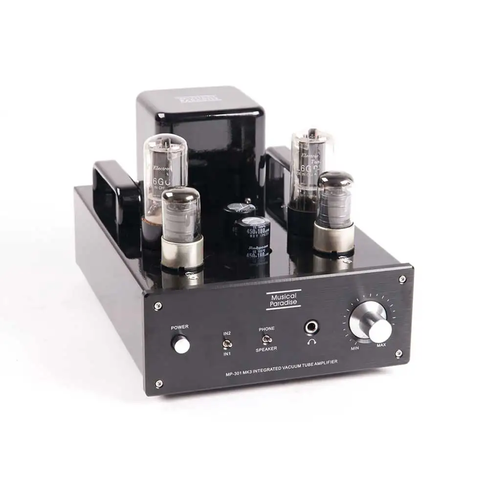 Musical Paradise MP-301 MK3 Mini Tube Amplifier with Headphone Output (Deluxe) 6L6+6J8P
Musical Paradise MP-301 MK3 Mini Tube Amplifier with Headphone Output (Deluxe) 6L6+6J8P