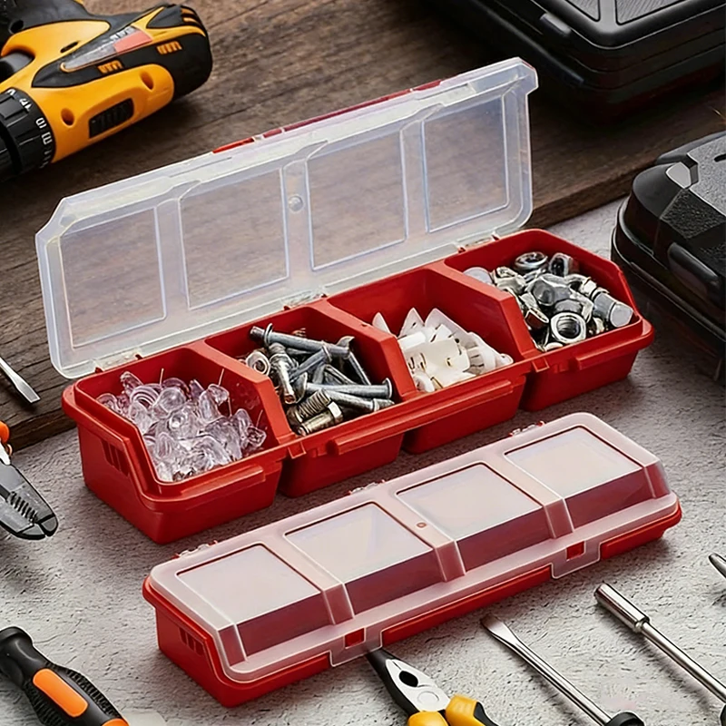 1Pc/2Pcs Multi-Compartment Organizer Box For Screws & Small Parts - Durable Plastic Hardware And Jewelry Storage Case
1Pc/2Pcs Multi-Compartment Organizer Box For Screws & Small Parts - Durable Plastic Hardware And Jewelry Storage Case