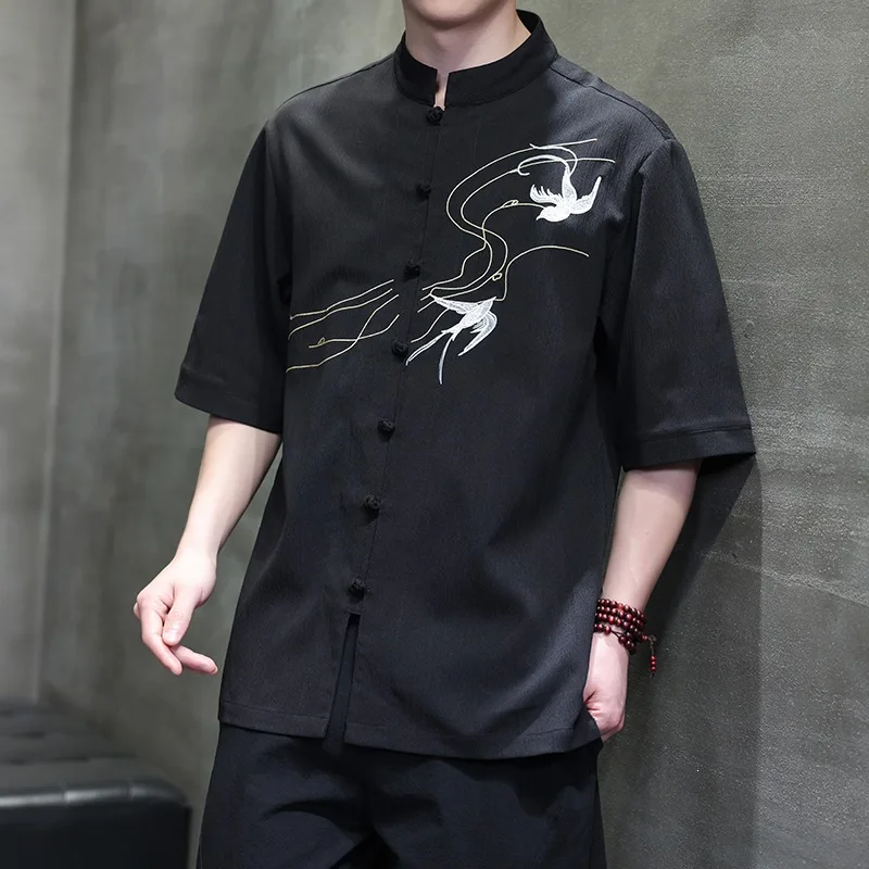 Men's Embroidery Zhongshan Suit Shirts Hanfu Blouse Chinese Traditional Loose Tang Costume Casual Plus Size Vintage Tops
Men's Embroidery Zhongshan Suit Shirts Hanfu Blouse Chinese Traditional Loose Tang Costume Casual Plus Size Vintage Tops