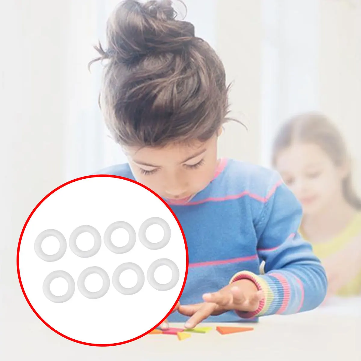 50Pcs White Circular Solid Rings DIY Painting Kits for Kids Child Creative Art Supplies Crafts Circular Ring Child DIY Accessory
50Pcs White Circular Solid Rings DIY Painting Kits for Kids Child Creative Art Supplies Crafts Circular Ring Child DIY Accessory