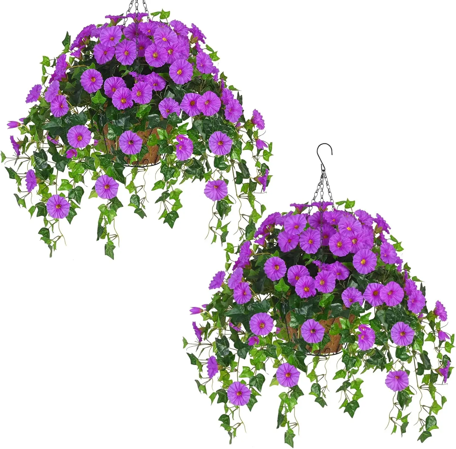 2 Pack Artificial Hanging Plants Outdoors, Hanging Flowers with Basket for Front Porch Patio Summer Decor, Artificial Flowers
2 Pack Artificial Hanging Plants Outdoors, Hanging Flowers with Basket for Front Porch Patio Summer Decor, Artificial Flowers