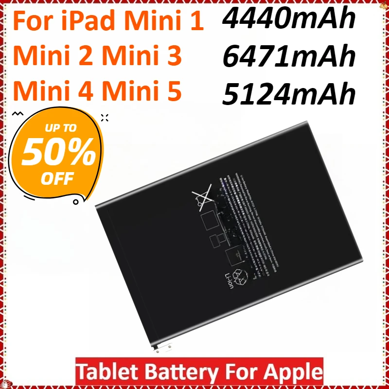 New Tablet Battery For iPad Mini1 Mini2 Mini3 Mini4 Mini5 Replacement Lithium Polymer High Quality Rechargeable Battery
New Tablet Battery For iPad Mini1 Mini2 Mini3 Mini4 Mini5 Replacement Lithium Polymer High Quality Rechargeable Battery
