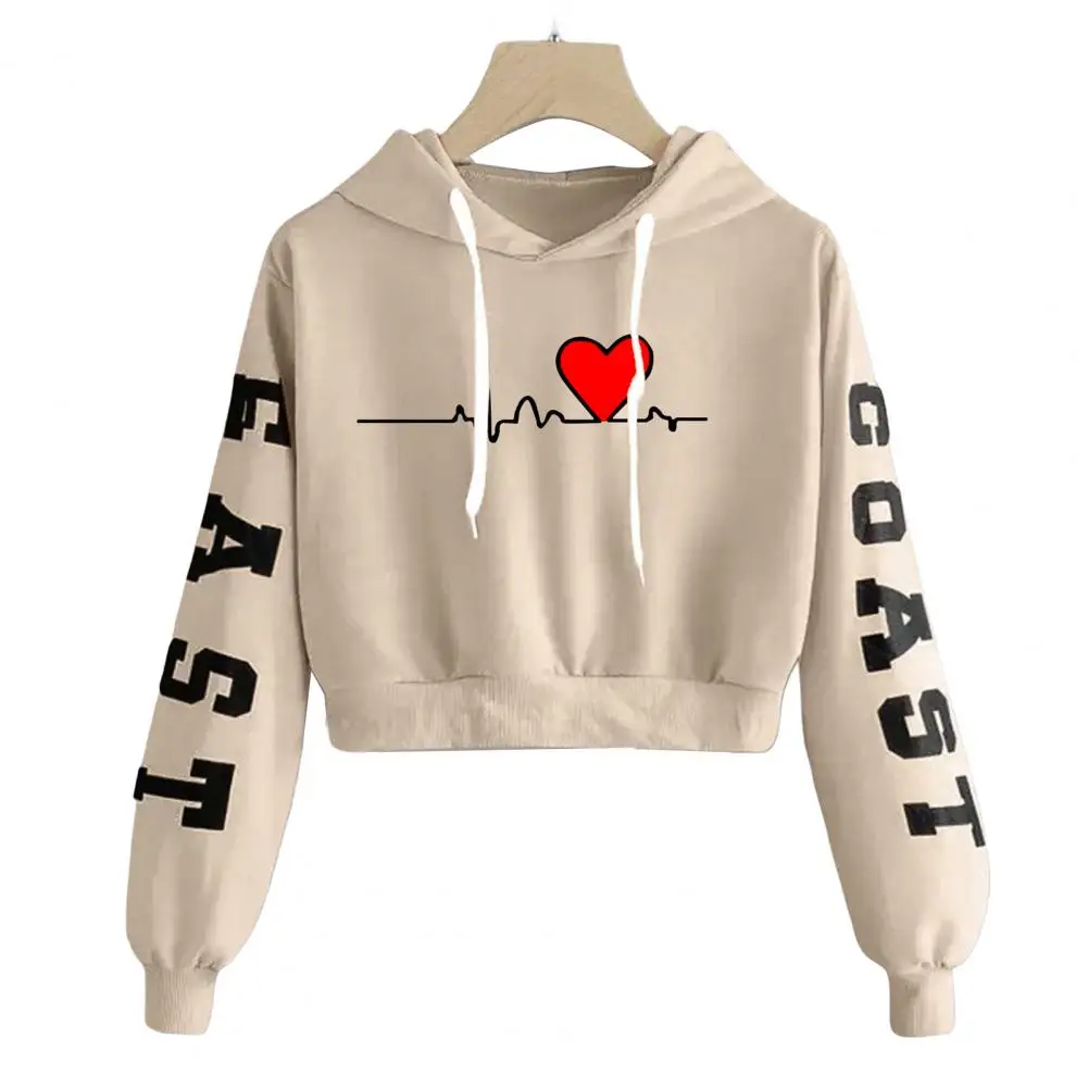 Women Hoodie Windproof Women Short Tops Women Bright Color Letters Heart Printing Hoodie
Women Hoodie Windproof Women Short Tops Women Bright Color Letters Heart Printing Hoodie