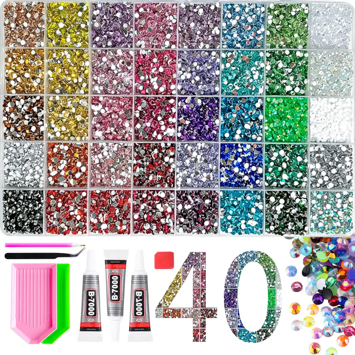 1Box 40 Colors Semi-circular Shimmering Resin Nail Rhinestones 3mm Unique Flatback Rhinestones Bedazzling Kit DIY Clothing Nails
1Box 40 Colors Semi-circular Shimmering Resin Nail Rhinestones 3mm Unique Flatback Rhinestones Bedazzling Kit DIY Clothing Nails