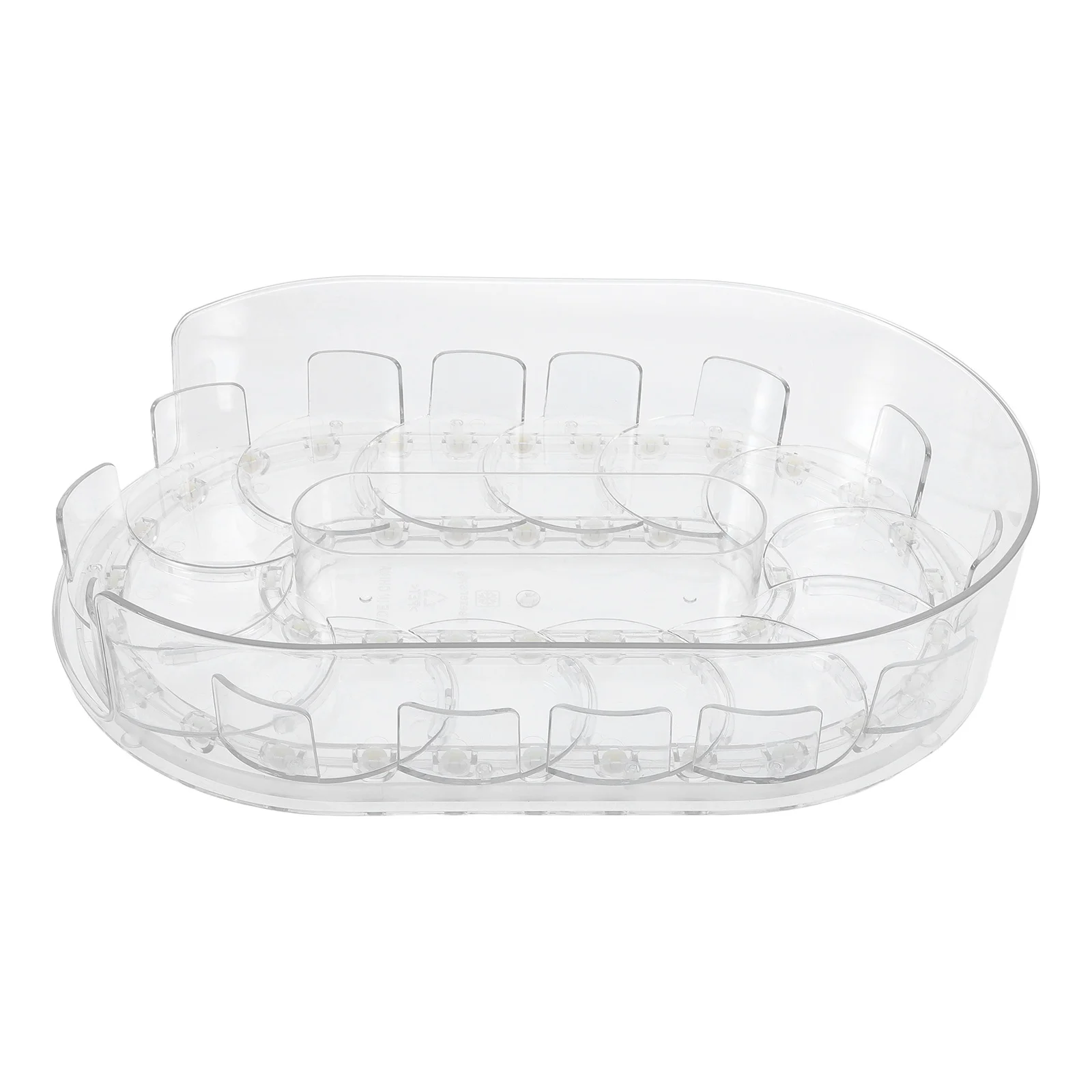 Rotating Storage Turntable Organizer For Kitchen Fridge Pantry Space Saving Condiment Rack Multifunctional Plastic