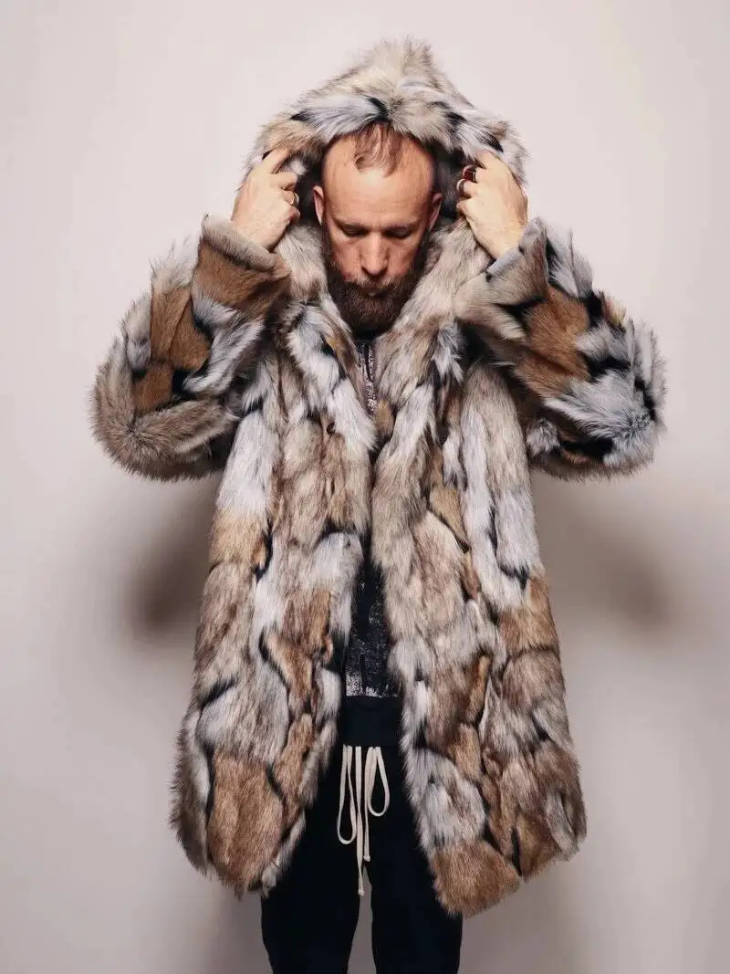 Winter Menthick Hooded Fluffy Warm Outerwear Fox Jacket Long Sleeve Men's Faux Fur Coat
Winter Menthick Hooded Fluffy Warm Outerwear Fox Jacket Long Sleeve Men's Faux Fur Coat