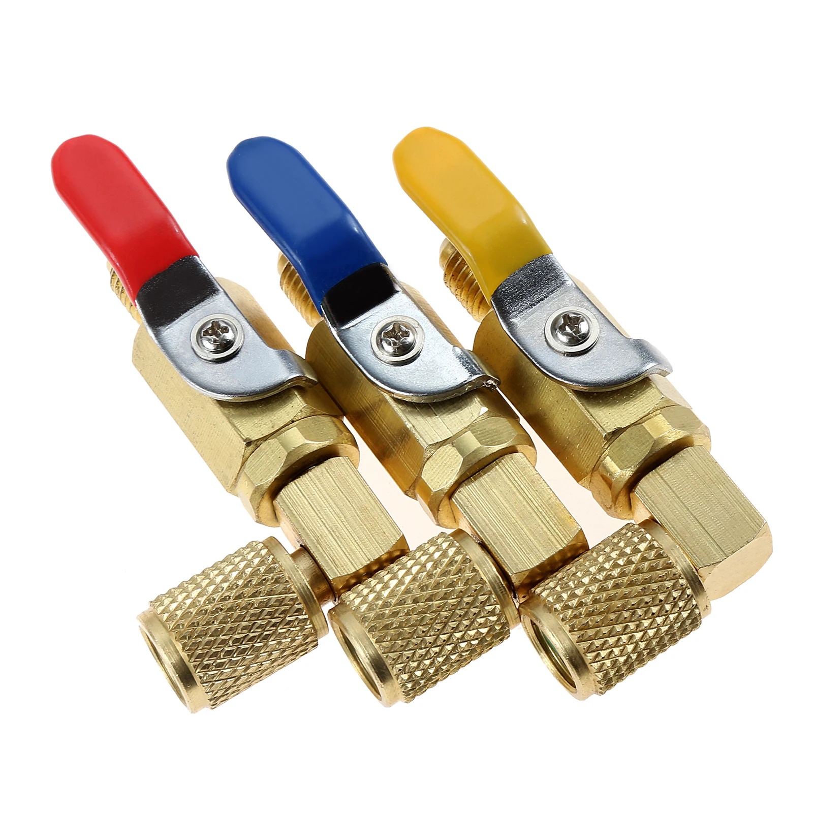 3Pcs/set R134A R12 R22 R502 AC Refrigerant Ball Valve,1/4inch SAE 90 Degree Shut-Off Valves for HVAC R12 R22 R502 Charging Hoses
3Pcs/set R134A R12 R22 R502 AC Refrigerant Ball Valve,1/4inch SAE 90 Degree Shut-Off Valves for HVAC R12 R22 R502 Charging Hoses