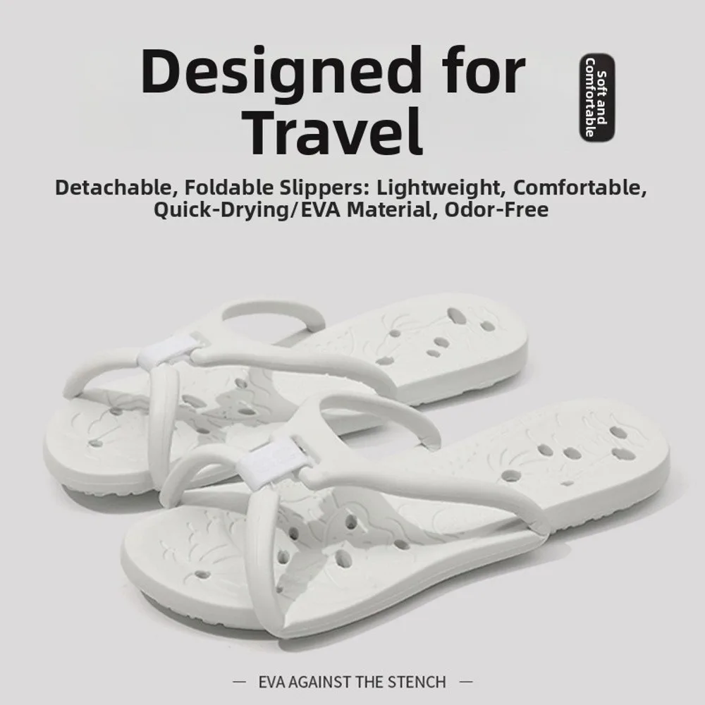 Non-slip Foldable Travel Slippers Lightweight Comfortable EVA Hotel Flip Flops Soft Flat Heels Bathroom Slippers Men and Women
Non-slip Foldable Travel Slippers Lightweight Comfortable EVA Hotel Flip Flops Soft Flat Heels Bathroom Slippers Men and Women