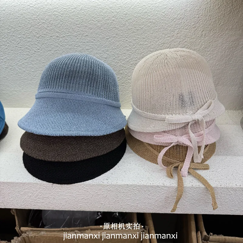New Women Cotton Thread Bucket Hat Spring Summer Breathable Simple Bowknot Back Design Face Slimming UV Protection Basin Sun Hat
New Women Cotton Thread Bucket Hat Spring Summer Breathable Simple Bowknot Back Design Face Slimming UV Protection Basin Sun Hat