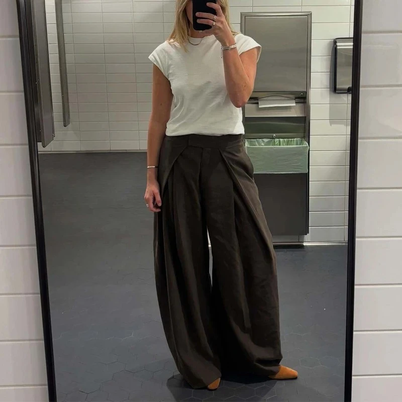 ZOCI Pleated Wide Leg Pants for Women Casual Baggy Pants Woman Office Loose Women's Pants Streetwear Striped Trousers Womens
ZOCI Pleated Wide Leg Pants for Women Casual Baggy Pants Woman Office Loose Women's Pants Streetwear Striped Trousers Womens