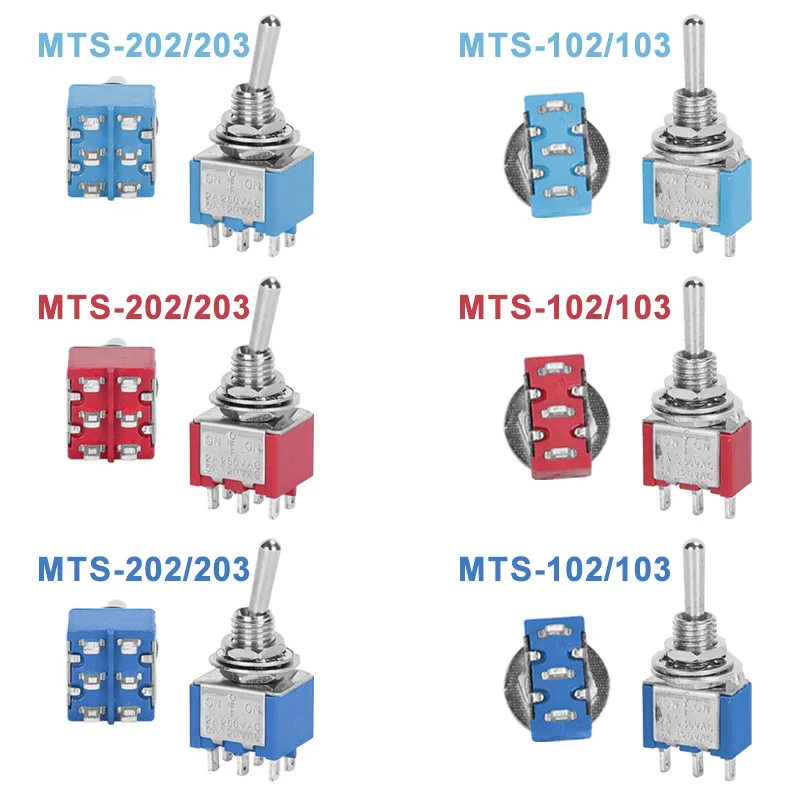 10Pcs Waterproof Cap Miniature Toggle Switch ON-OFF-ON / ON-ON SPDT DPDT MTS-102 MTS-103 MTS-202 MTS-203 Rocker Switch
10Pcs Waterproof Cap Miniature Toggle Switch ON-OFF-ON / ON-ON SPDT DPDT MTS-102 MTS-103 MTS-202 MTS-203 Rocker Switch