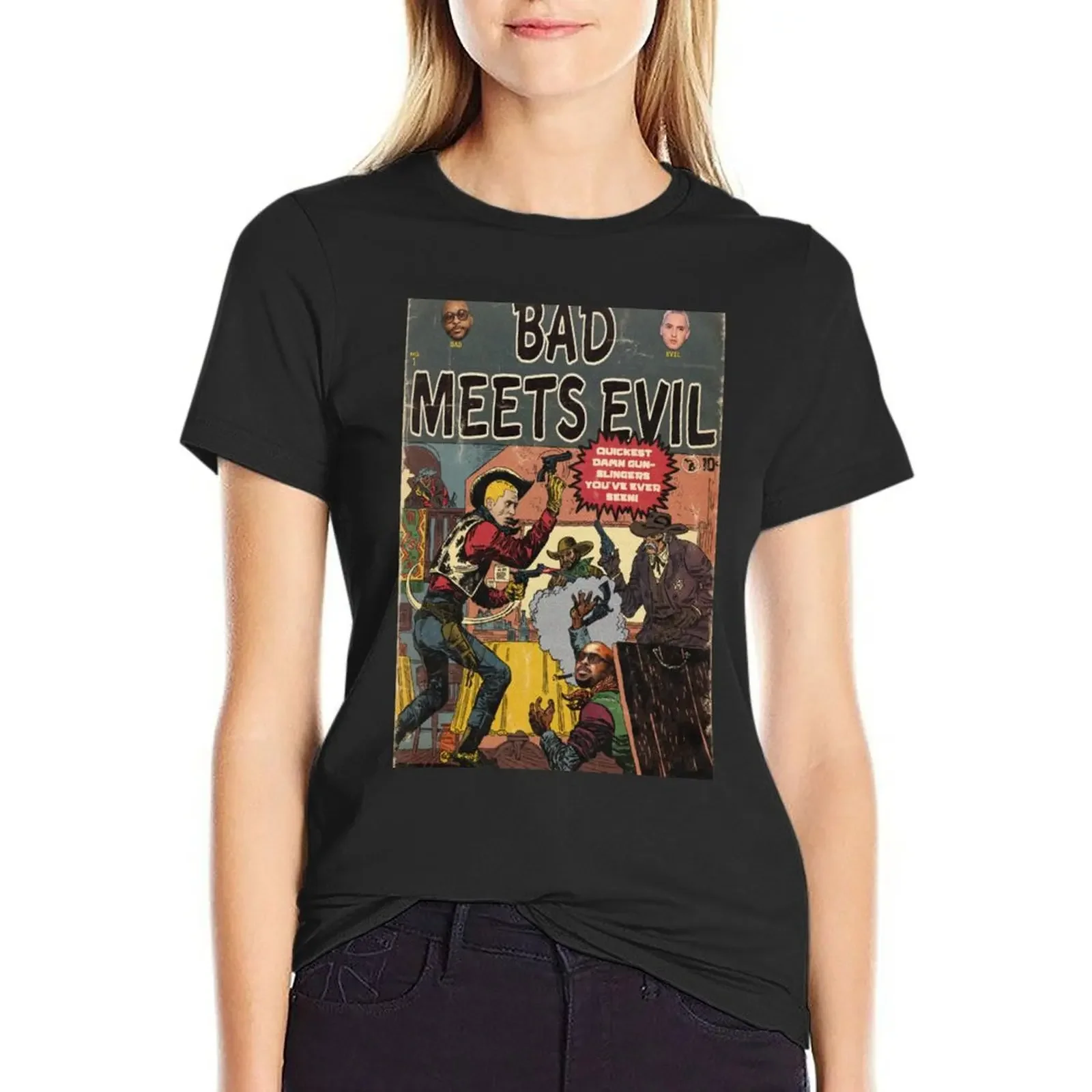 Bad Meets Evil - Comic Book Parody T-Shirt anime clothes Short sleeve tee sweat quick drying tshirts woman
Bad Meets Evil - Comic Book Parody T-Shirt anime clothes Short sleeve tee sweat quick drying tshirts woman