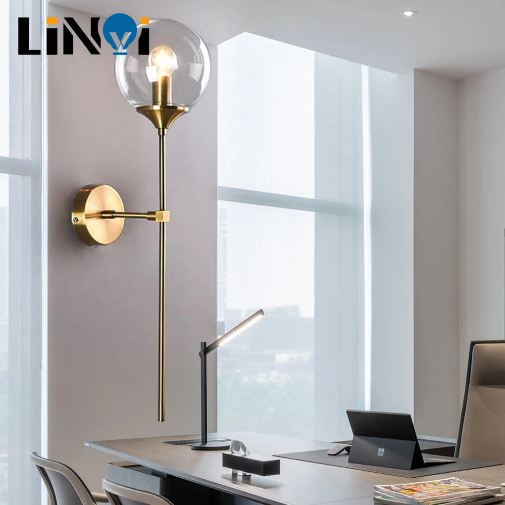 Glass Lampshade Nordic LED Wall Lamps Modern Simple Wall Lamp for Home Living Room Wall Decor Luminaire Bedroom Light Fixture
Glass Lampshade Nordic LED Wall Lamps Modern Simple Wall Lamp for Home Living Room Wall Decor Luminaire Bedroom Light Fixture