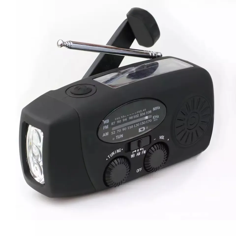 Outdoor Camping Emergency Radio Solar Hand Crank Dynamo Radio FM/AM/NOAA 2000Mah Phone Charger Power Bank Flashlight SOS
Outdoor Camping Emergency Radio Solar Hand Crank Dynamo Radio FM/AM/NOAA 2000Mah Phone Charger Power Bank Flashlight SOS