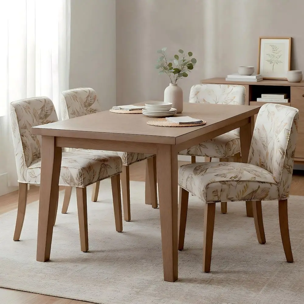 Dining Chairs Set of 4, Linen Fabric Floral Pattern Kitchen Chairs with Walnut Wood Leg Cushioned Back Modern Rustic Side Chair
Dining Chairs Set of 4, Linen Fabric Floral Pattern Kitchen Chairs with Walnut Wood Leg Cushioned Back Modern Rustic Side Chair