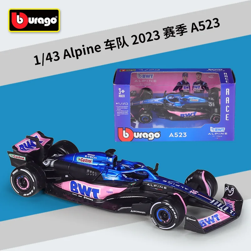 Bburago 1:43 2023 Alpine A523 #10 Pierre Gasly #31 Esteban Ocon Racing car Коллекционная модель игрушек из сплава в подарок на Рождество
Bburago 1:43 2023 Alpine A523 #10 Pierre Gasly #31 Esteban Ocon Racing car Коллекционная модель игрушек из сплава в подарок на Рождество