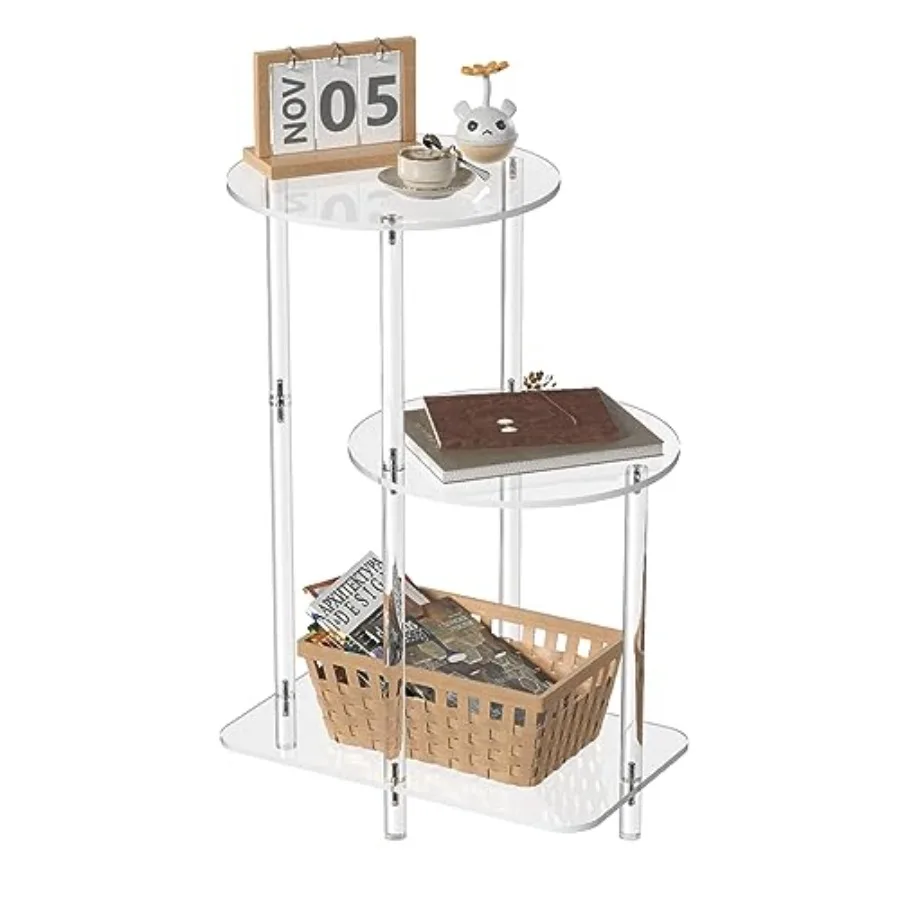 Acrylic Side Table - 3 Tiers Step End Table - Clear Nightstand Small Bedside Table Accent Entryway Table for Living Room Bedroo
Acrylic Side Table - 3 Tiers Step End Table - Clear Nightstand Small Bedside Table Accent Entryway Table for Living Room Bedroo
