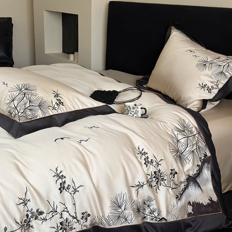 Chinese Style Flowers Plants Embroidery Cotton Bedding Set Duvet Cover Linen Fitted Sheet Pillowcases Home Textile
Chinese Style Flowers Plants Embroidery Cotton Bedding Set Duvet Cover Linen Fitted Sheet Pillowcases Home Textile