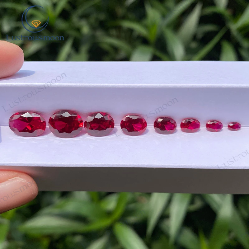 Топ голубиная кровь, выращенный в лаборатории рубиновый драгоценный камень овальной формы, синтетический рубин, свободные бриллиантовые драгоценные камни, выборный сертификат AGL Изготовление ювелирных изделий 
Топ голубиная кровь, выращенный в лаборатории рубиновый драгоценный камень овальной формы, синтетический рубин, свободные бриллиантовые драгоценные камни, выборный сертификат AGL Изготовление ювелирных изделий