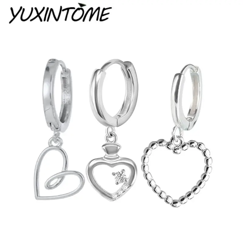 925 Sterling Silver Needle High-end Personalized Simple Heart-shaped Pendant Women Sweet Cool Fashionable Hoop Earrings Jewelry
925 Sterling Silver Needle High-end Personalized Simple Heart-shaped Pendant Women Sweet Cool Fashionable Hoop Earrings Jewelry