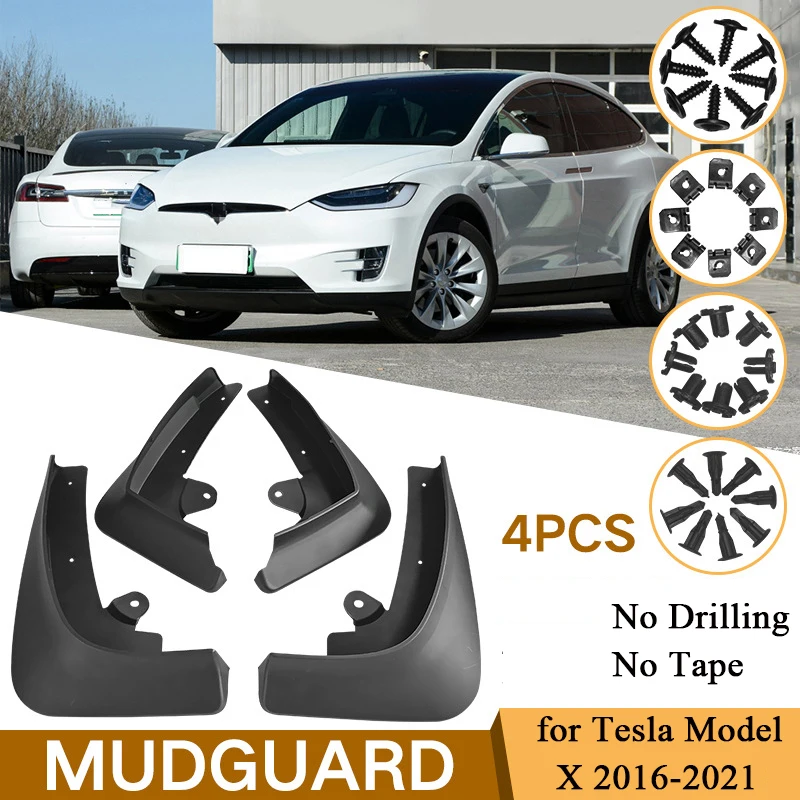 Upgraded Mud Flaps for Tesla Model X 2016-2021 MudFlaps Accessories Front Rear Splash Guards No Drilling Mud Guards Set of 4
Upgraded Mud Flaps for Tesla Model X 2016-2021 MudFlaps Accessories Front Rear Splash Guards No Drilling Mud Guards Set of 4