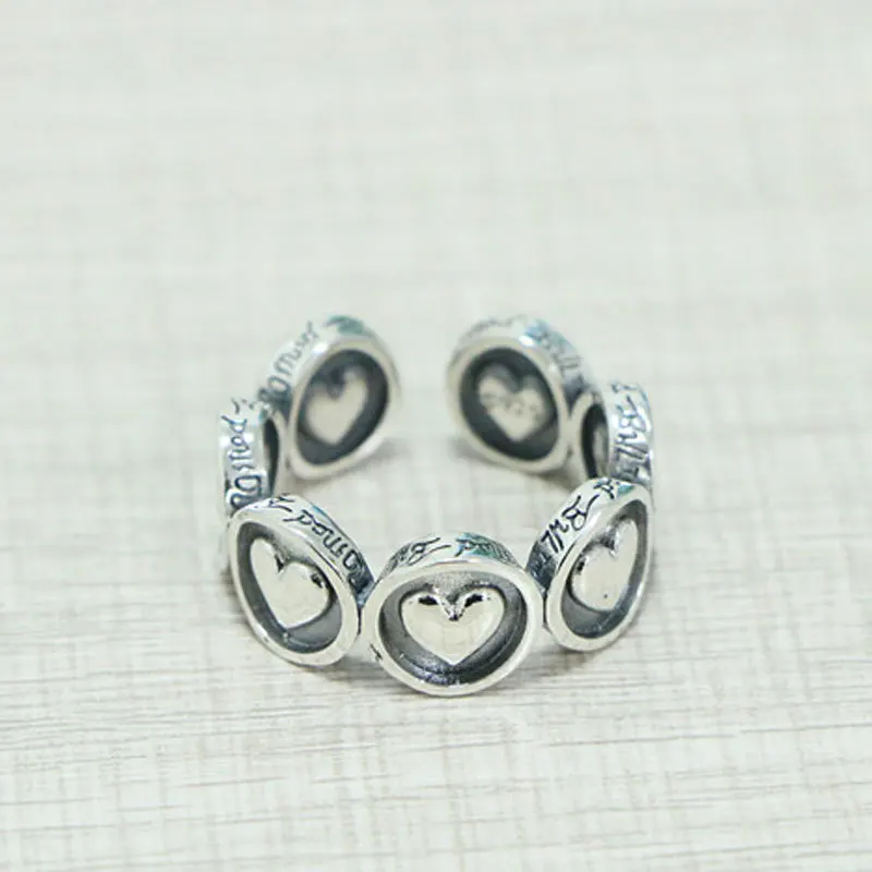 Japanese and Korean Versatile Cold Pure Silver Love Ring for Women, Fresh and Personalized, Used Thai Silver Index Finger Ring,
Japanese and Korean Versatile Cold Pure Silver Love Ring for Women, Fresh and Personalized, Used Thai Silver Index Finger Ring,