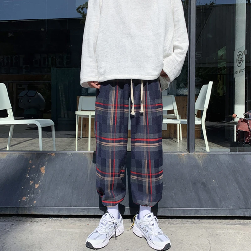 Men's Vintage Plaid Pants Autumn Male Comfortable Straight All-match Ankle-banded Pants Casual Streetwear Loose Harem Pants
Men's Vintage Plaid Pants Autumn Male Comfortable Straight All-match Ankle-banded Pants Casual Streetwear Loose Harem Pants
