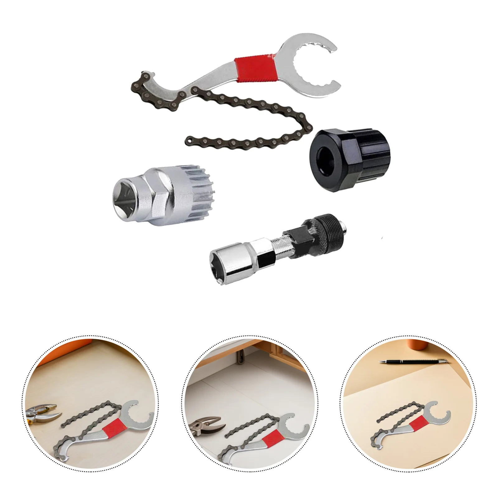4pcs Repair Tool Crank Puller Kit Chain Removal Bracket Freewheel Crank Puller Durable Metal Mountain Bike Tools
4pcs Repair Tool Crank Puller Kit Chain Removal Bracket Freewheel Crank Puller Durable Metal Mountain Bike Tools
