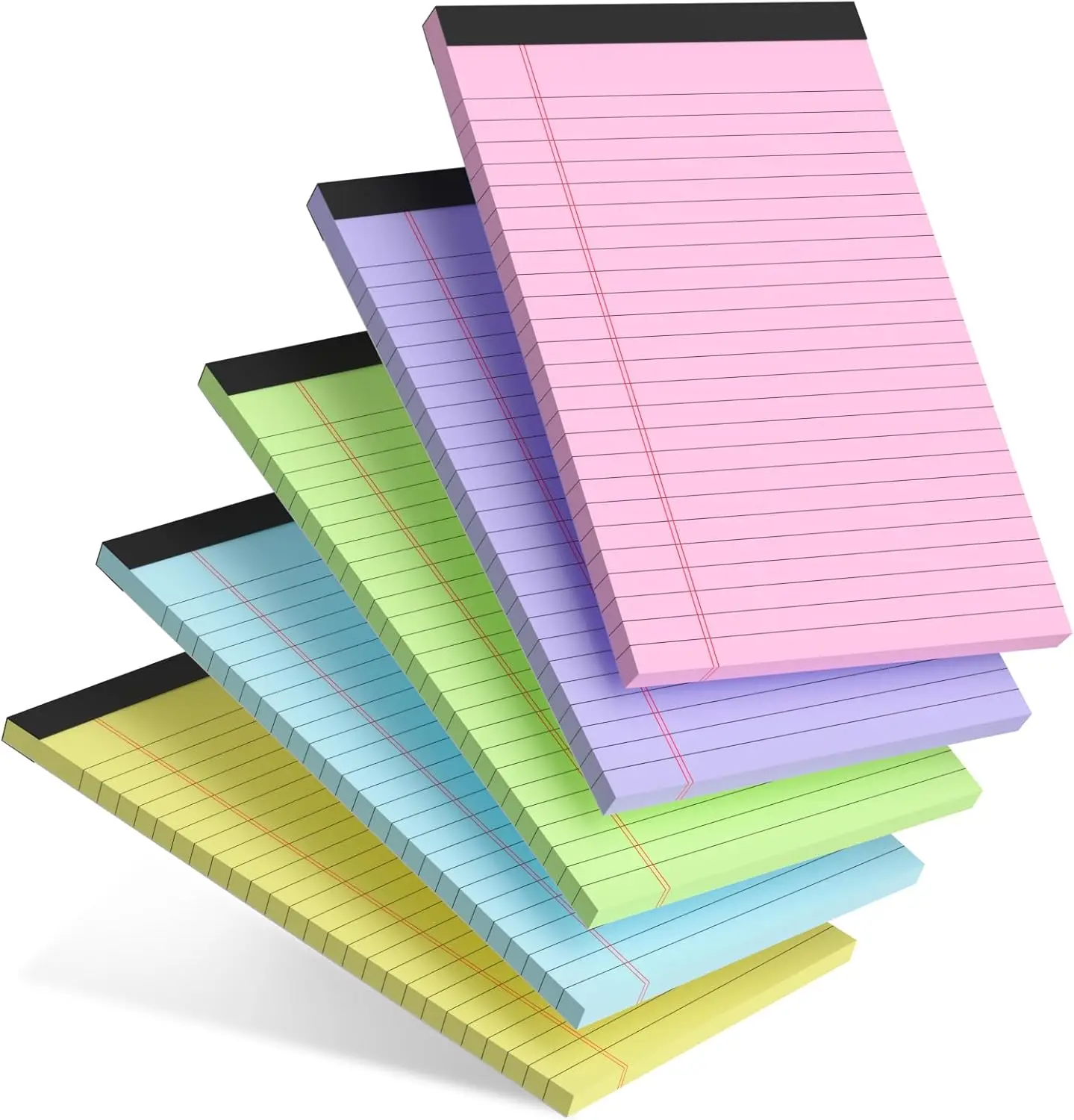 5 Pcs Colored Note Pads 5x8 College Ruled Legal Pads 30 Sheets Each Perforated Paper Notepads 5 Pack
5 Pcs Colored Note Pads 5x8 College Ruled Legal Pads 30 Sheets Each Perforated Paper Notepads 5 Pack