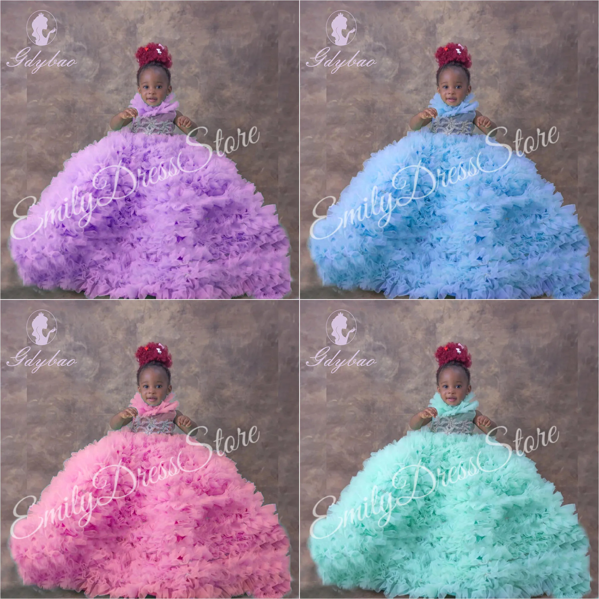 Luxurious Flower Girl Dress For Wedding Beading Puffy Tulle Applique Princess Cute Child First Eucharistic Birthday Party Dress
Luxurious Flower Girl Dress For Wedding Beading Puffy Tulle Applique Princess Cute Child First Eucharistic Birthday Party Dress