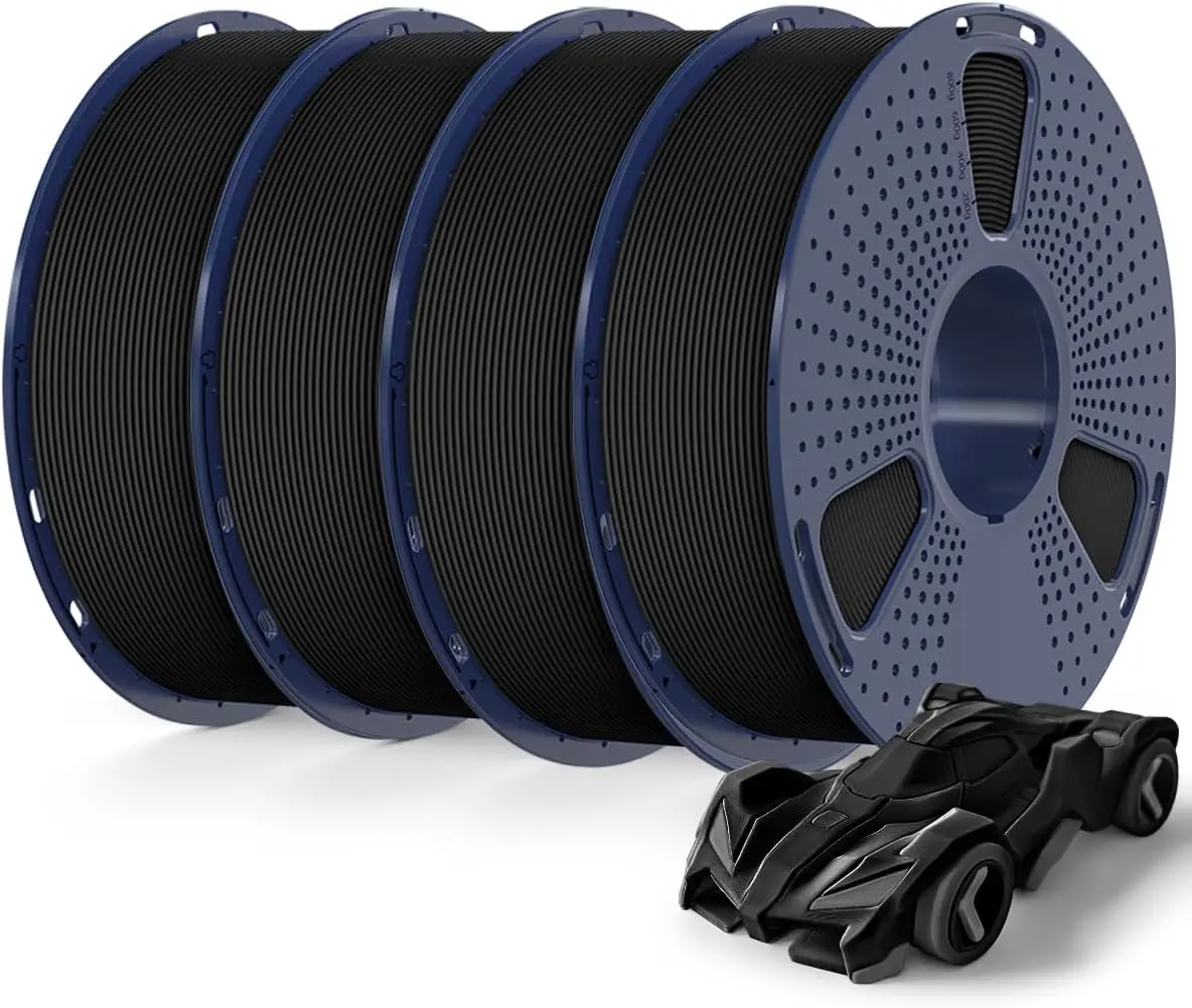 High Speed PETG Filament 1.75mm 4KG Bundle, 4 Spools (1KG Each), 4 Colors, Black 4-Pack
High Speed PETG Filament 1.75mm 4KG Bundle, 4 Spools (1KG Each), 4 Colors, Black 4-Pack