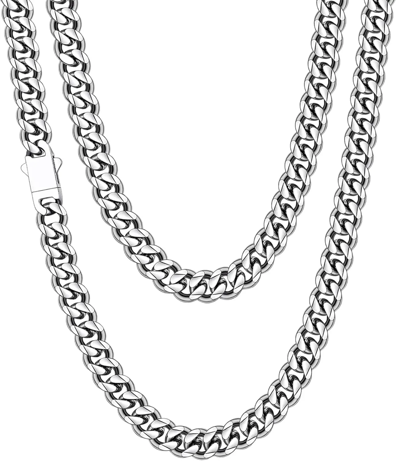 Мужские цепочки Fiusem Cuban Link 3,5 мм, серебристого/черного цвета/покрытые 14-каратным золотом, из нержавеющей стали, длина 16, 18 дюймов.
Мужские цепочки Fiusem Cuban Link 3,5 мм, серебристого/черного цвета/покрытые 14-каратным золотом, из нержавеющей стали, длина 16, 18 дюймов.
