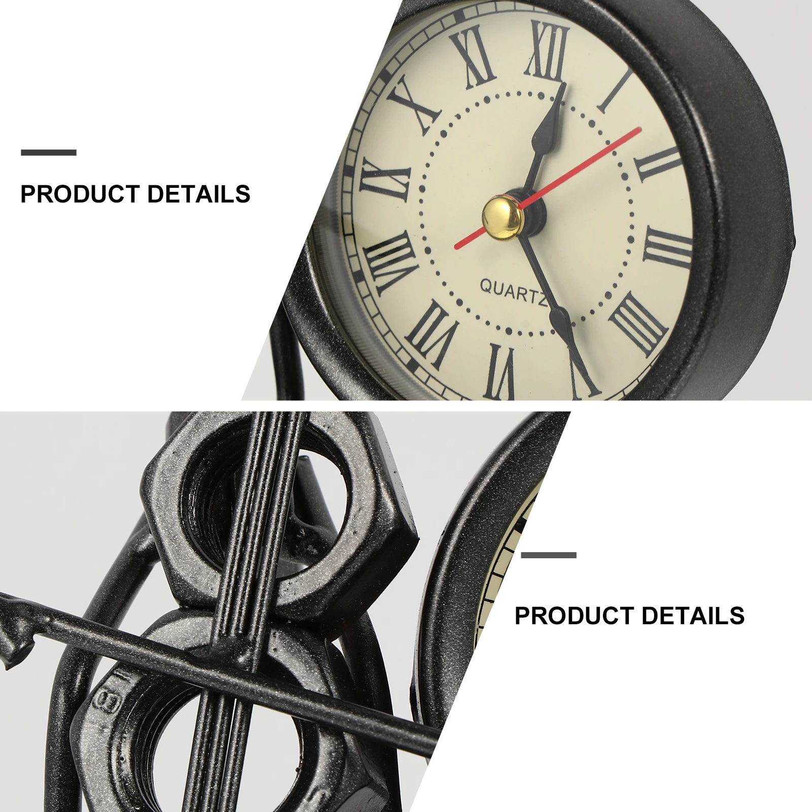 2 pcs Iron Retro Shape Clock Model Home Office Clock Shape Adornment Desk Tinplate Metal Retro Ornament Ornament
2 pcs Iron Retro Shape Clock Model Home Office Clock Shape Adornment Desk Tinplate Metal Retro Ornament Ornament