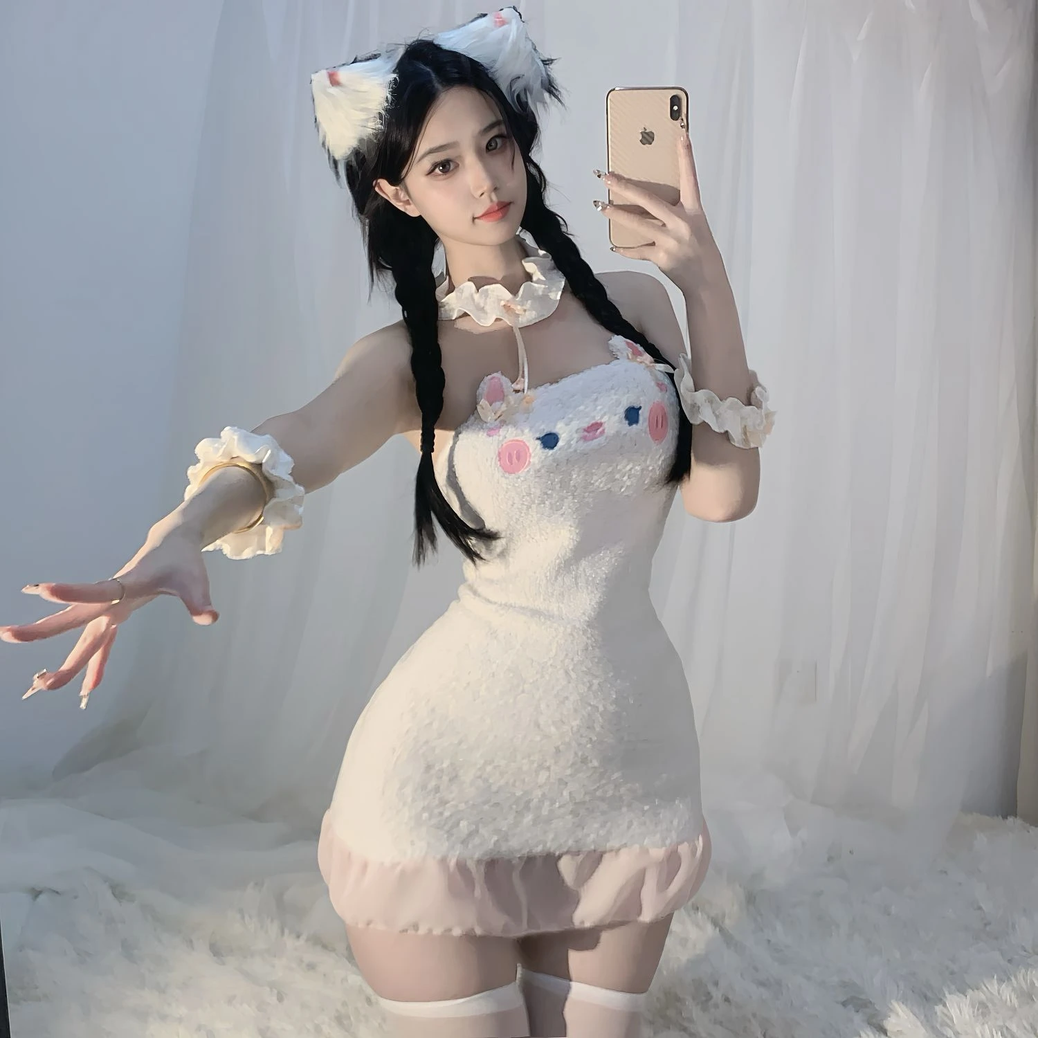 Uniform seduces pure desire maid Spice sexy lingerie slim-fit costume cat sexy plush no-take suit L185
Uniform seduces pure desire maid Spice sexy lingerie slim-fit costume cat sexy plush no-take suit L185