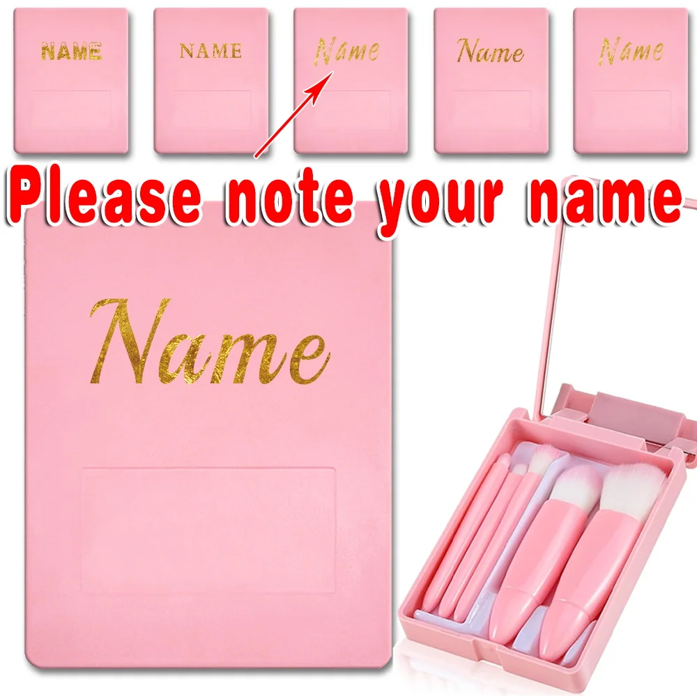 Customized Name 5Pcs Pink Mirror Case Makeup Brush Set Organizer Cosmetic Kit Portable Box Loose Powder Brush Eye Beauty Tools
Customized Name 5Pcs Pink Mirror Case Makeup Brush Set Organizer Cosmetic Kit Portable Box Loose Powder Brush Eye Beauty Tools