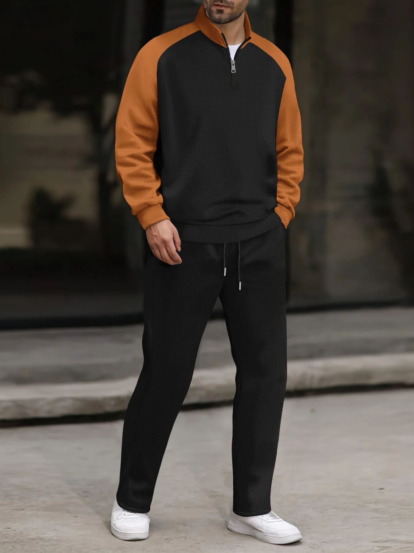 Standing Collar Hoodie Color Blo Base Layer irt Long Pants Casual Sportswear Set for Men Autumn Cotton 00% Long Sve
Standing Collar Hoodie Color Blo Base Layer irt Long Pants Casual Sportswear Set for Men Autumn Cotton 00% Long Sve