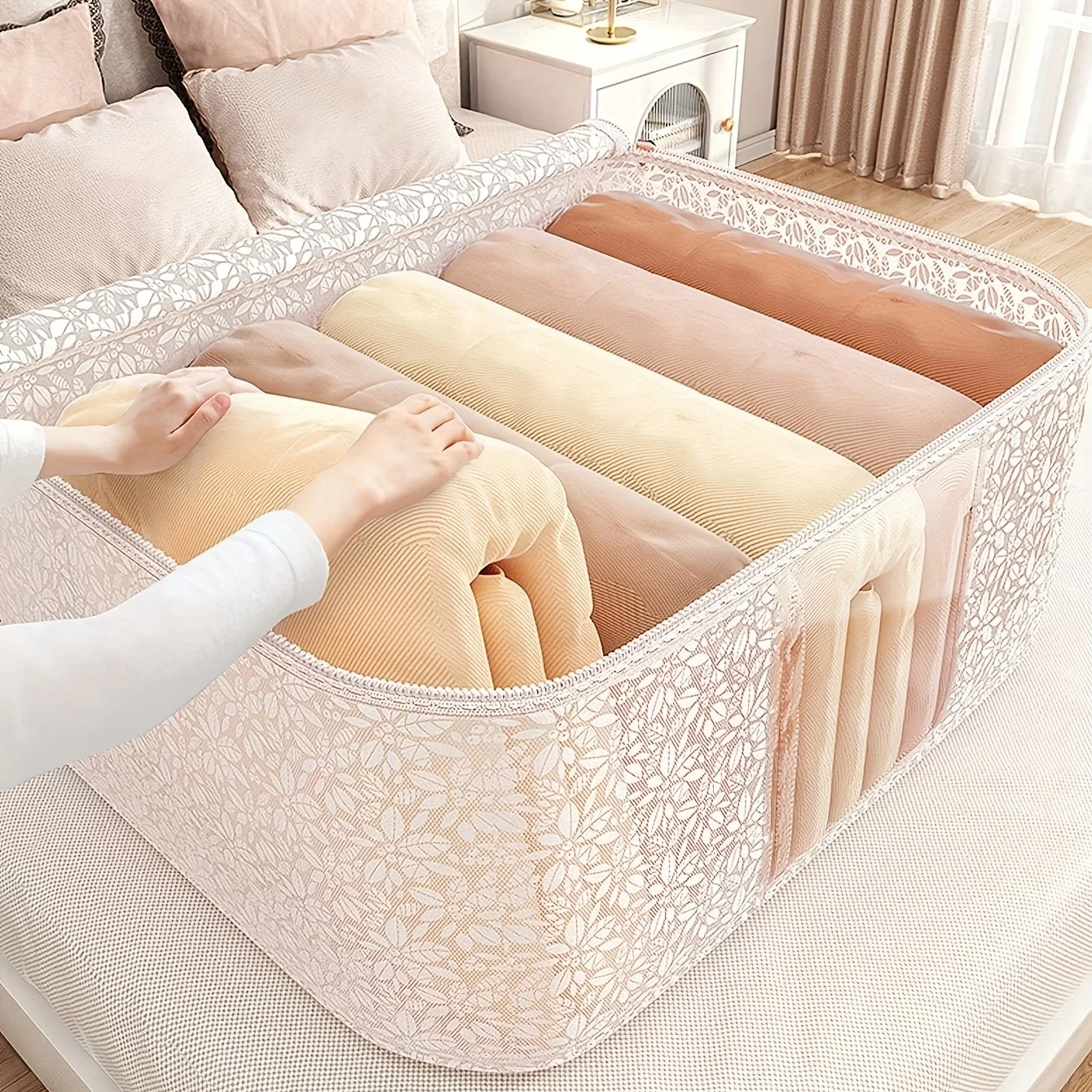 Large Capacity Clear Organizer, Waterproof Lightweight Handheld Packing Cubes, Closet Clothing Underwear Bag 
Large Capacity Clear Organizer, Waterproof Lightweight Handheld Packing Cubes, Closet Clothing Underwear Bag