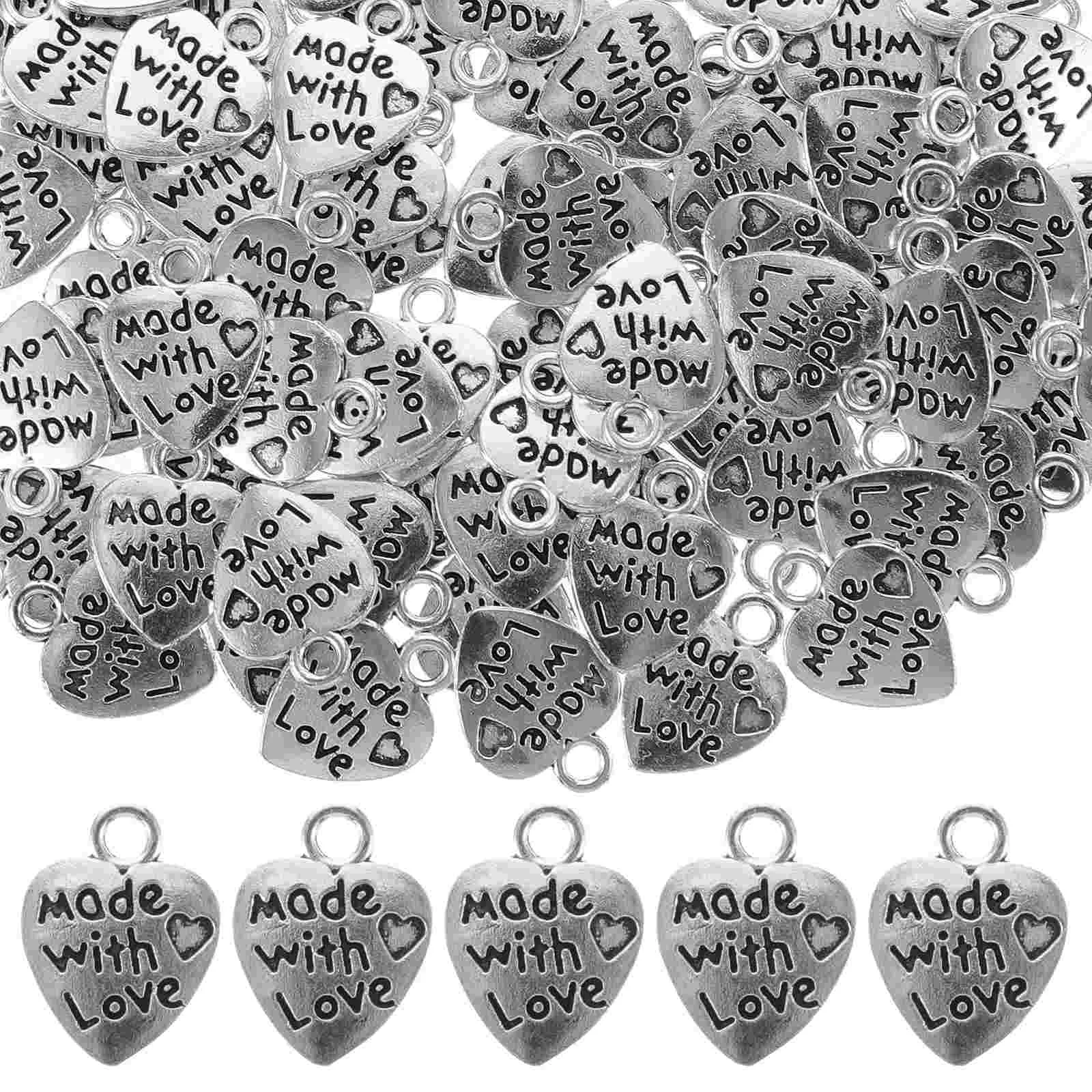 100 Pcs Clay Beads Bracelet Making Kit Pendant Heart Necklace Charm Made with Love Charms Zinc Alloy
100 Pcs Clay Beads Bracelet Making Kit Pendant Heart Necklace Charm Made with Love Charms Zinc Alloy