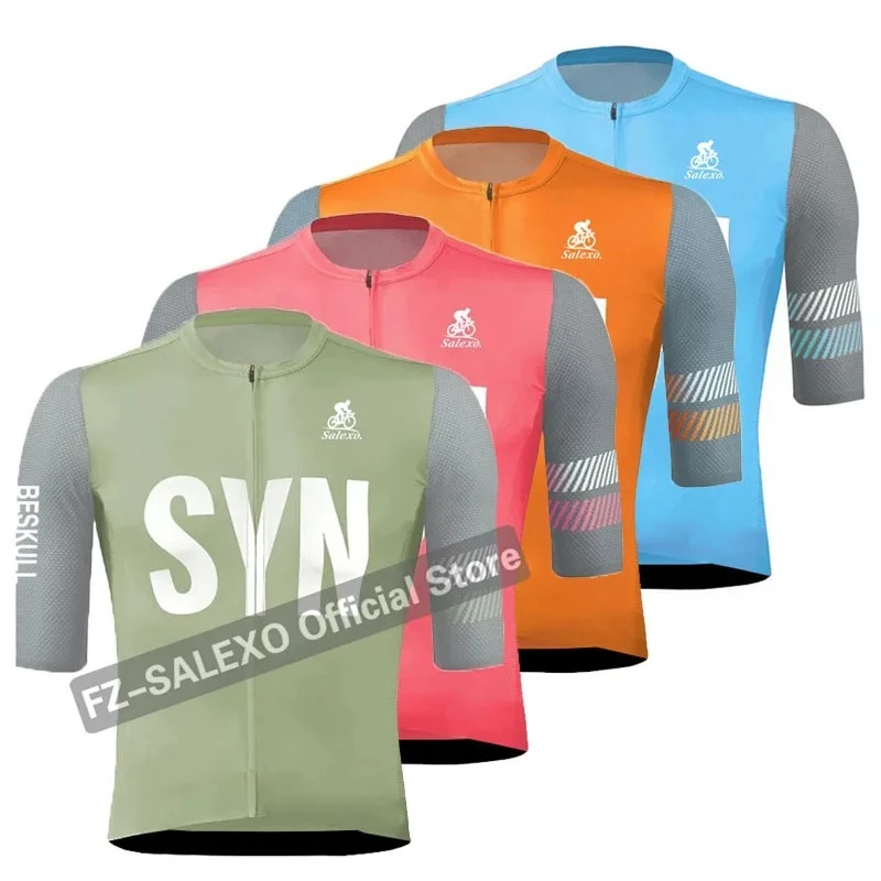 SYN Cycling Jersey Men's Road MTB Top Breathable Bicycle Shirt Short Sleeve Racing Riding Clothing Summer Bike Mountain Jersey
SYN Cycling Jersey Men's Road MTB Top Breathable Bicycle Shirt Short Sleeve Racing Riding Clothing Summer Bike Mountain Jersey