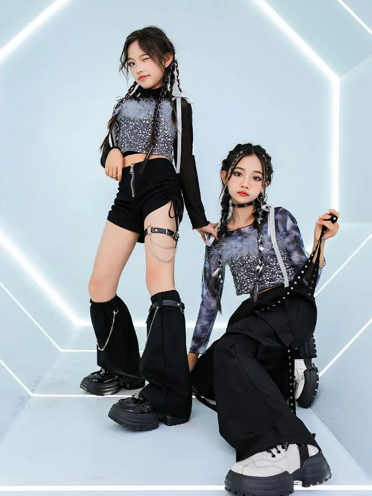 Hip hop Street Dance Jazz Clothes Sets Tie dye mesh tops Shining Vest Cagro Pants Streetwear Child Kids outfits
Hip hop Street Dance Jazz Clothes Sets Tie dye mesh tops Shining Vest Cagro Pants Streetwear Child Kids outfits