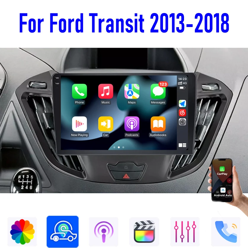 Car radio 9" For Ford Transit 2013-2018 Stereo Head Unit Wireless Apple Carplay Android 13 Auto GPS 4-64GB Navi BT Camera WIFI
Car radio 9" For Ford Transit 2013-2018 Stereo Head Unit Wireless Apple Carplay Android 13 Auto GPS 4-64GB Navi BT Camera WIFI