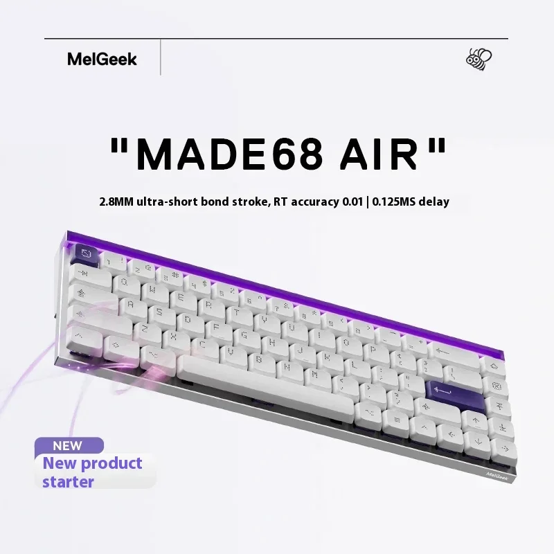 MelGeek MADE68 AIR Low Magnetic Switch Gaming Keyboard E-Sport 8K Polling Rate 16K Scanning Rate RT0.01mm Customized Keyboard
MelGeek MADE68 AIR Low Magnetic Switch Gaming Keyboard E-Sport 8K Polling Rate 16K Scanning Rate RT0.01mm Customized Keyboard