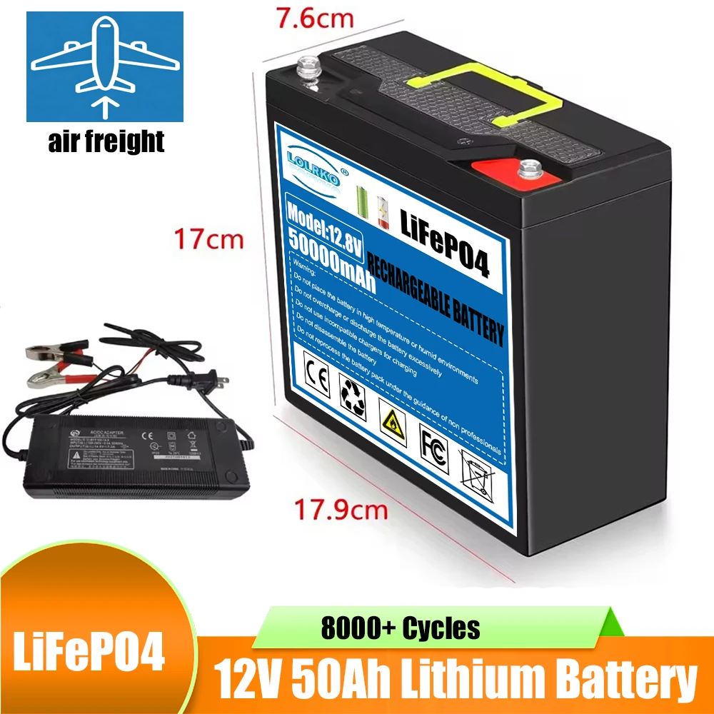Lithium Iron Phosphate Battery 12V 50Ah Built-in 30A BMS Lightweight Electric Portable Power LiFePO4 Battery Pack For 24V/36/48V
Lithium Iron Phosphate Battery 12V 50Ah Built-in 30A BMS Lightweight Electric Portable Power LiFePO4 Battery Pack For 24V/36/48V