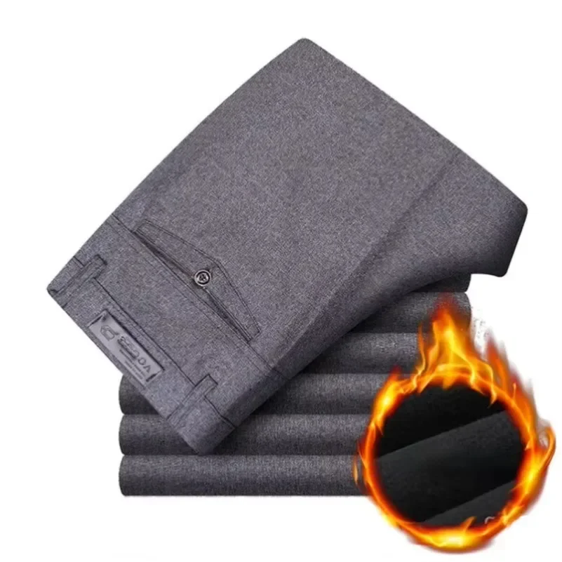 Men's Fleece Warm Casual Suit Pants Winter Autumn Thick Classic Business Fashion Stretch Trousers Male Brand Clothes DURIKIES
Men's Fleece Warm Casual Suit Pants Winter Autumn Thick Classic Business Fashion Stretch Trousers Male Brand Clothes DURIKIES