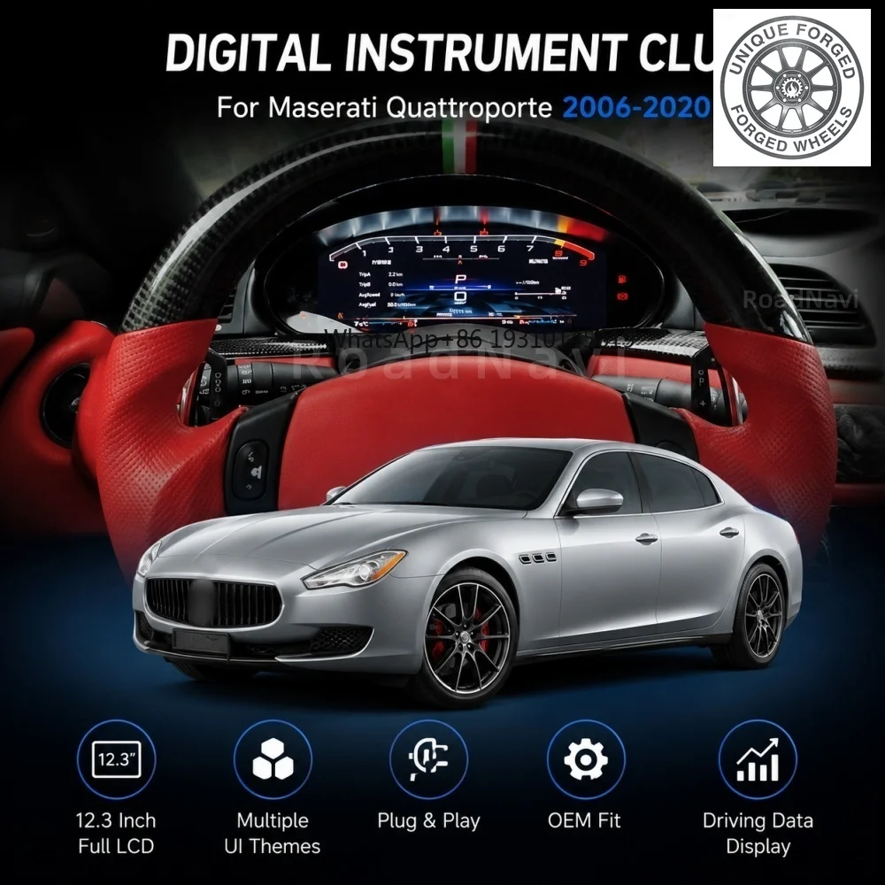 26style BC RoadNavi Car Auto Speedometer for Maserati Quattroporte 2006-2020 LCD Digital Cluster Car Upgrade Dashboard Instrumen
26style BC RoadNavi Car Auto Speedometer for Maserati Quattroporte 2006-2020 LCD Digital Cluster Car Upgrade Dashboard Instrumen
