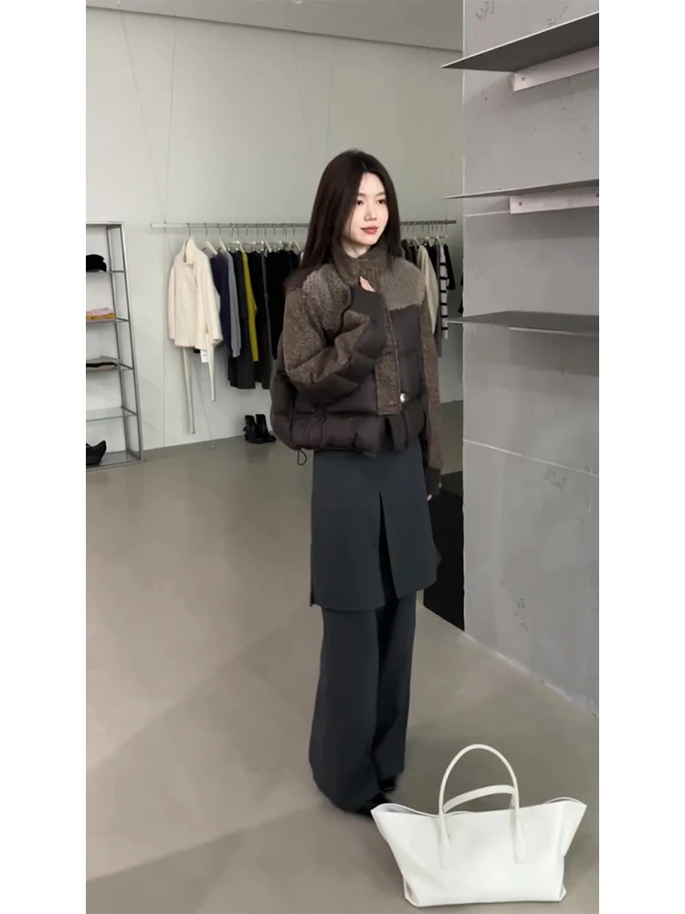 Casual Cotton Jacket Women's Stand Collar Long Sleeve Patchwork Design Warm Outerwear Autumn Winter Two-Piece Set Leisure Pants
Casual Cotton Jacket Women's Stand Collar Long Sleeve Patchwork Design Warm Outerwear Autumn Winter Two-Piece Set Leisure Pants