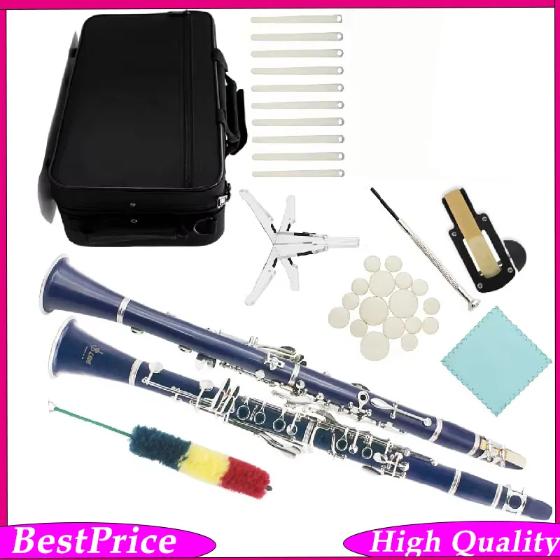  SLADE Blue Bb Clarinet 17 Keys Blackwinds Pro Body Full Set w/Hard Case & Bag Orchestra/Band Ready Instrument Parts
SLADE Blue Bb Clarinet 17 Keys Blackwinds Pro Body Full Set w/Hard Case & Bag Orchestra/Band Ready Instrument Parts